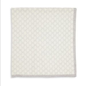 gg pattern wool baby blanket